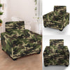 Camo Camouflage Print Armchair Cover-grizzshop