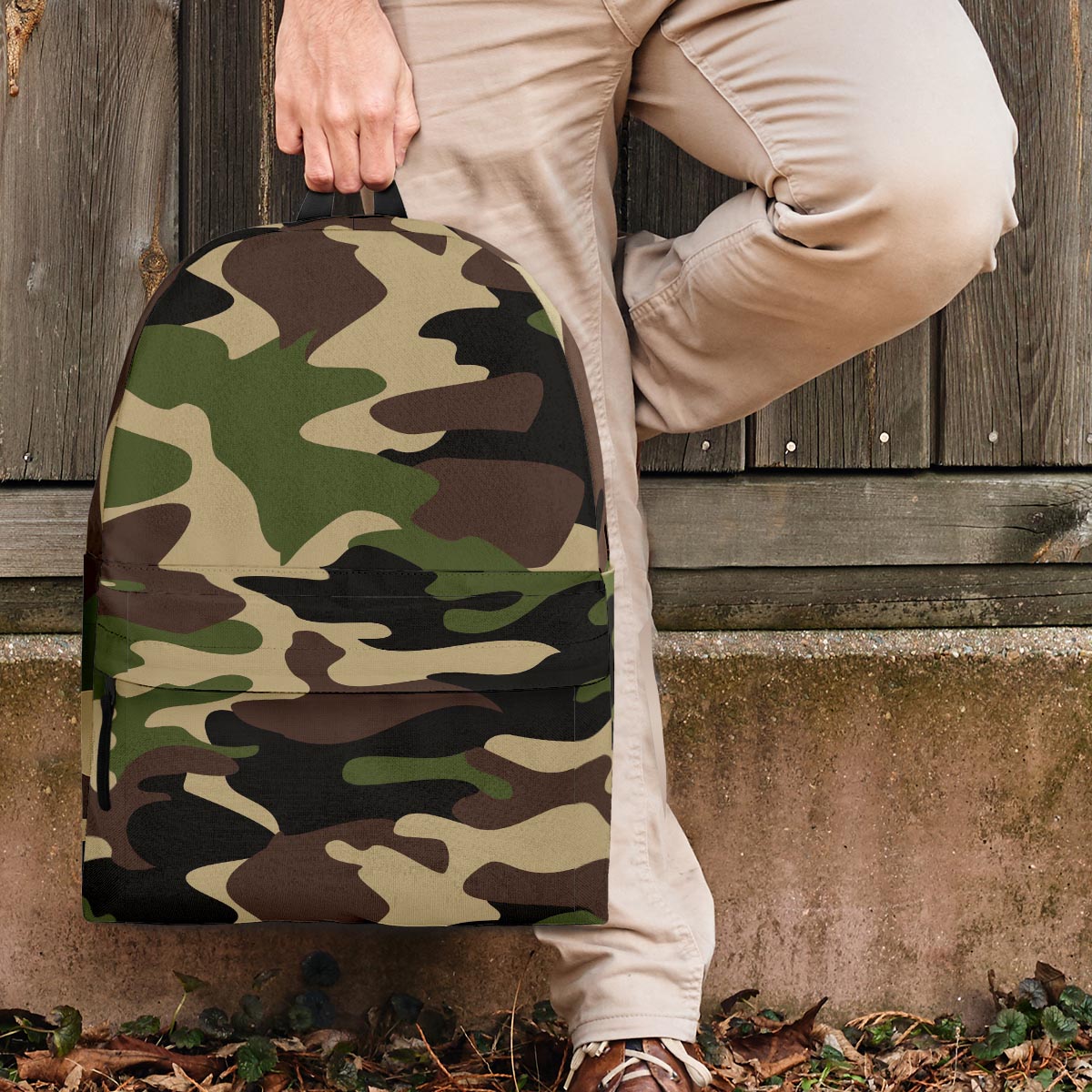 Camo Camouflage Print Backpack-grizzshop