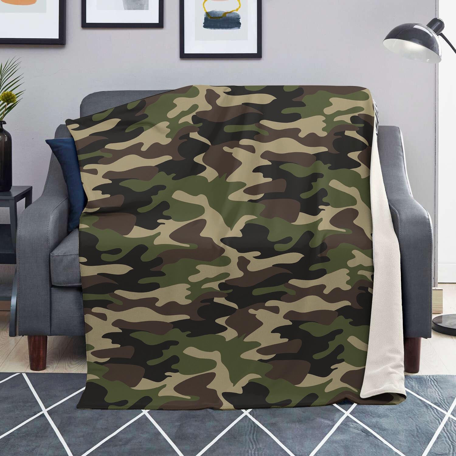 Camo Camouflage Print Blanket-grizzshop