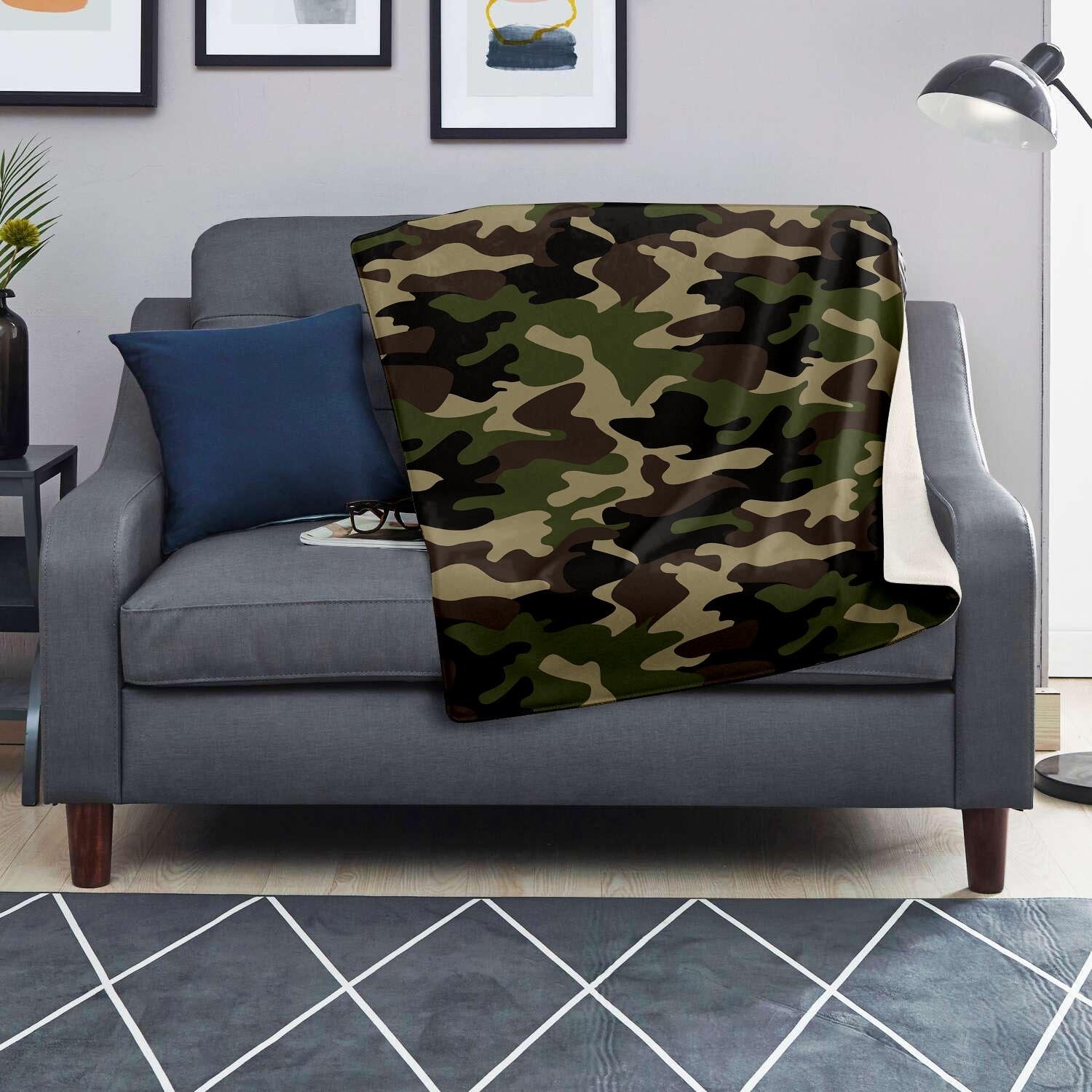 Camo Camouflage Print Blanket-grizzshop