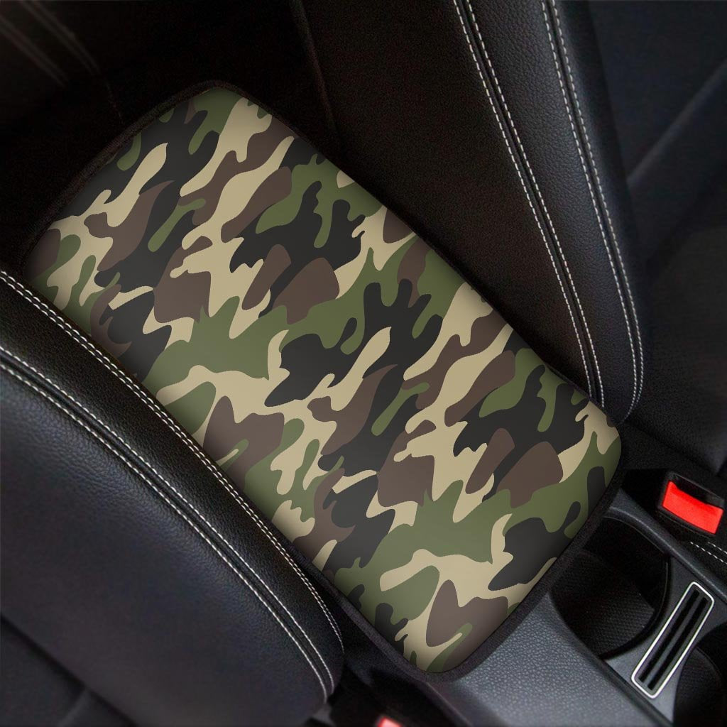 Camo Camouflage Print Car Console Cover-grizzshop