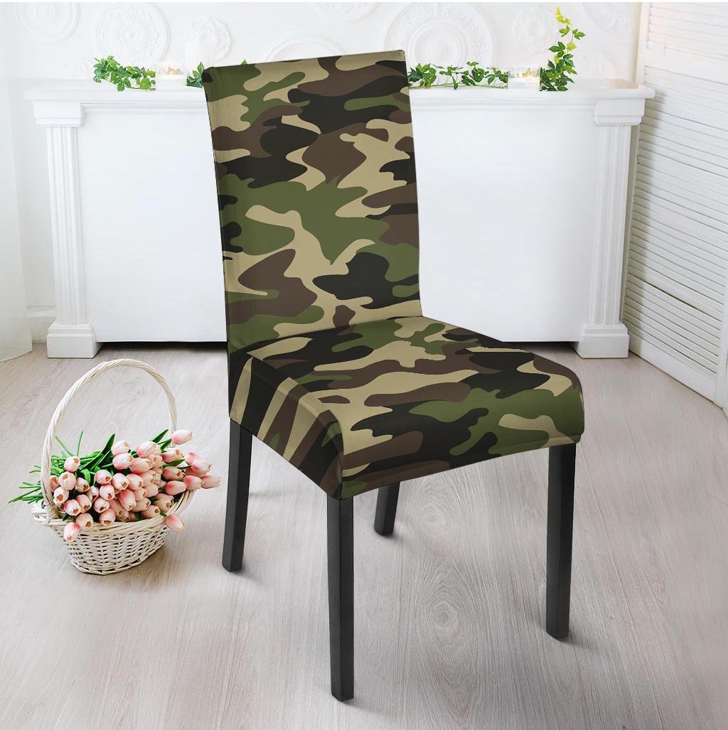 Camo Camouflage Print Chair Cover-grizzshop