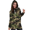 Camo Camouflage Print Hoodie Dress-grizzshop