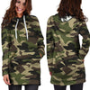 Camo Camouflage Print Hoodie Dress-grizzshop