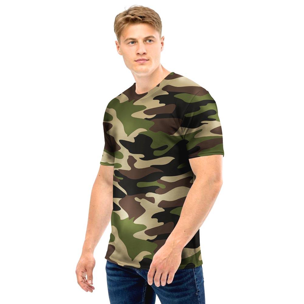 Camo Camouflage Print Men T Shirt-grizzshop