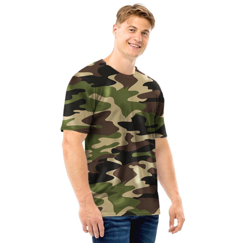 Camo Camouflage Print Men T Shirt-grizzshop