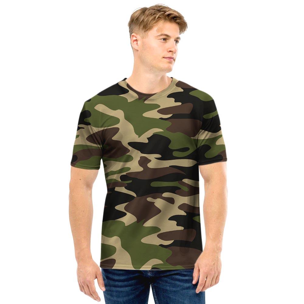 Camo Camouflage Print Men T Shirt-grizzshop