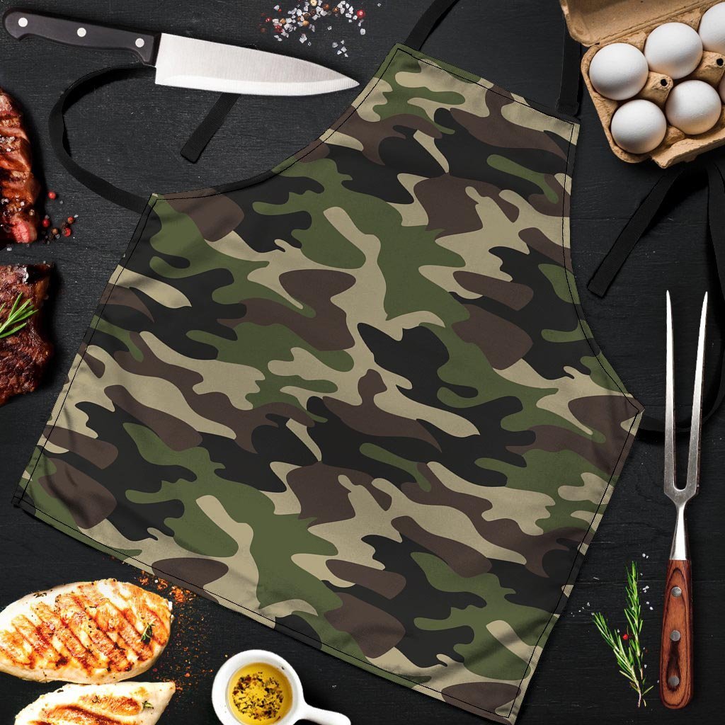 Camo Camouflage Print Men's Apron-grizzshop