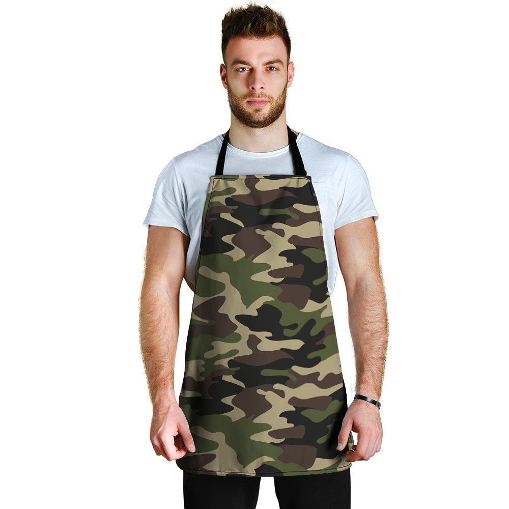 Camo Camouflage Print Men's Apron-grizzshop