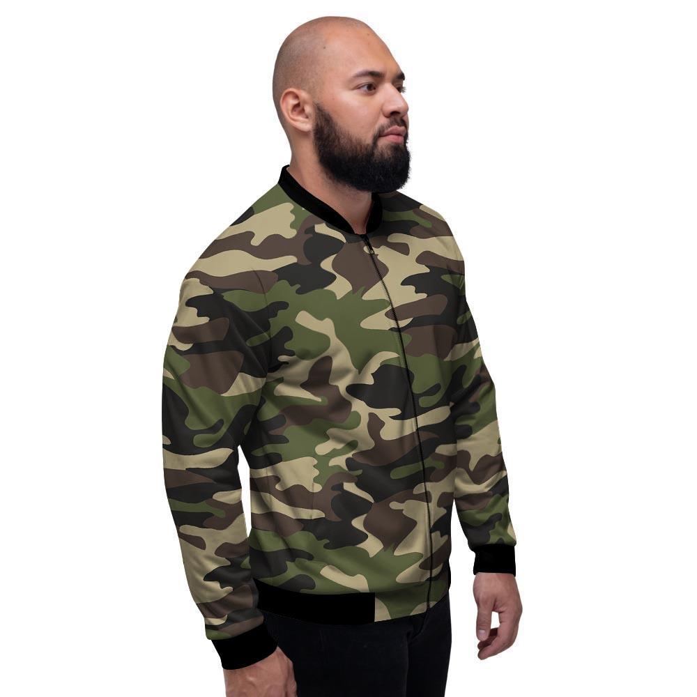 Camo Camouflage Print Men's Bomber Jacket-grizzshop