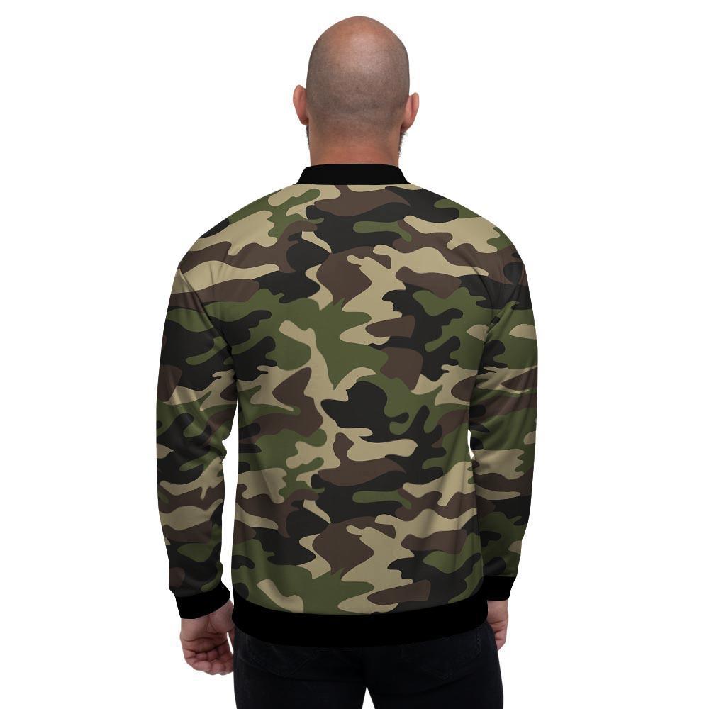 Camo Camouflage Print Men's Bomber Jacket-grizzshop