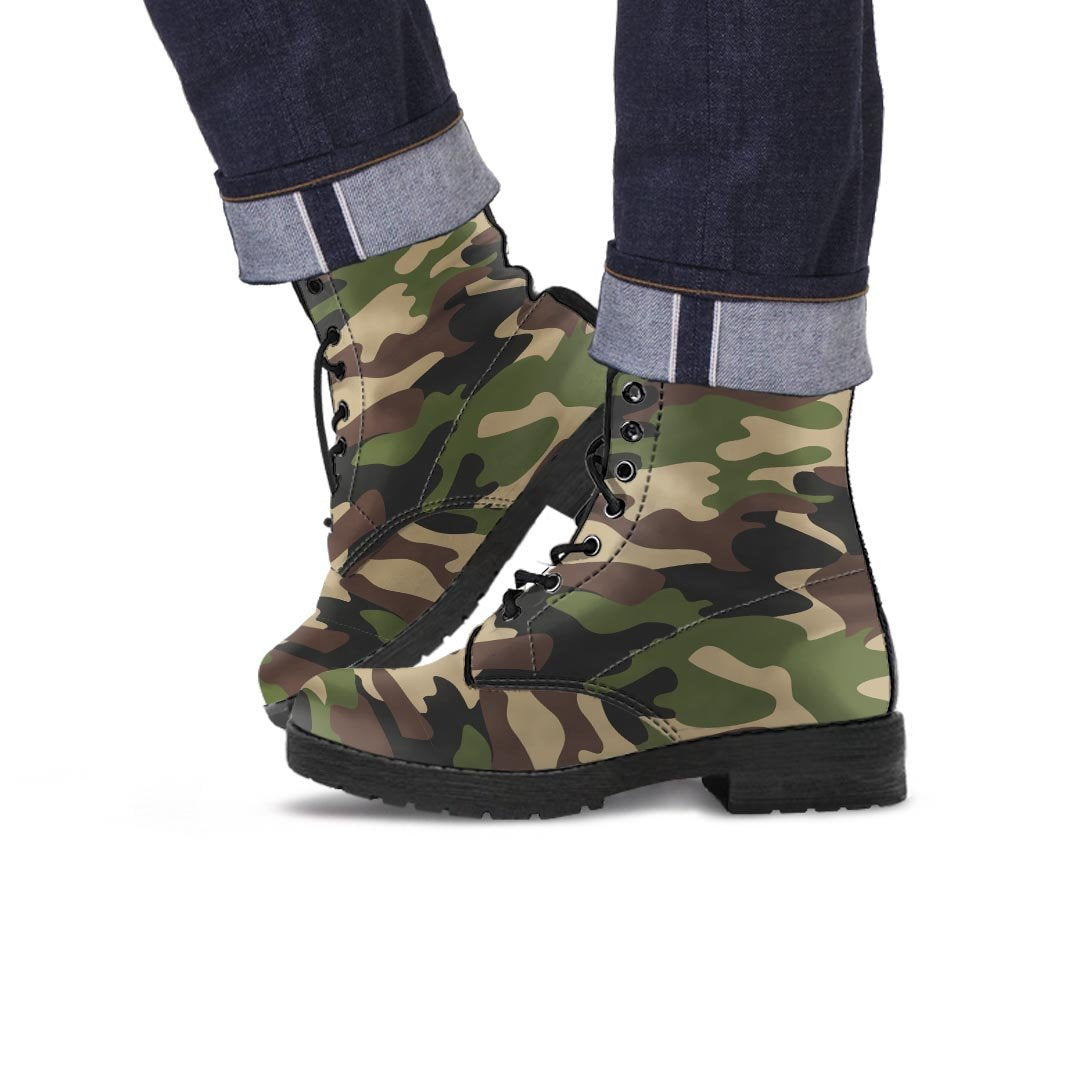 Camo Camouflage Print Men's Boots-grizzshop