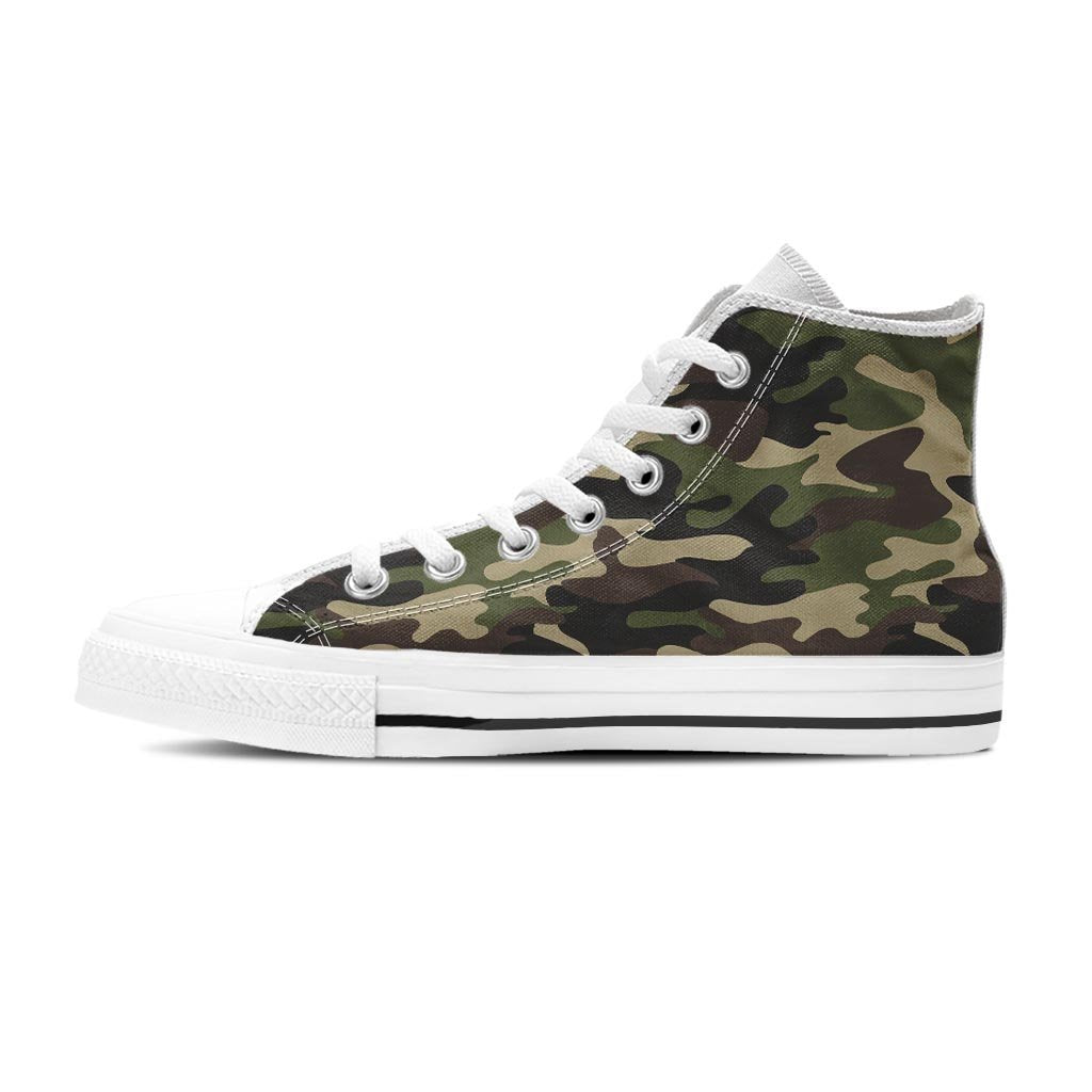 Camo Camouflage Print Men's High Top Shoes-grizzshop