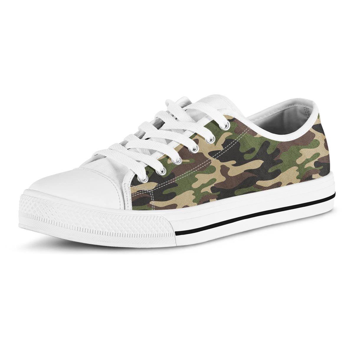 Camo Camouflage Print Men's Low Top Shoes-grizzshop