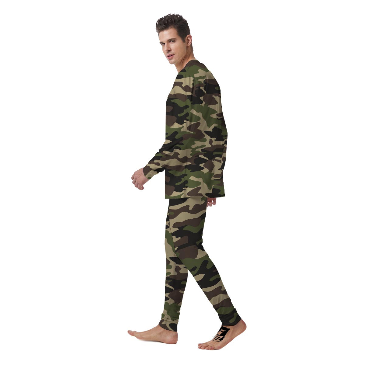 Camo Camouflage Print Men's Pajamas-grizzshop