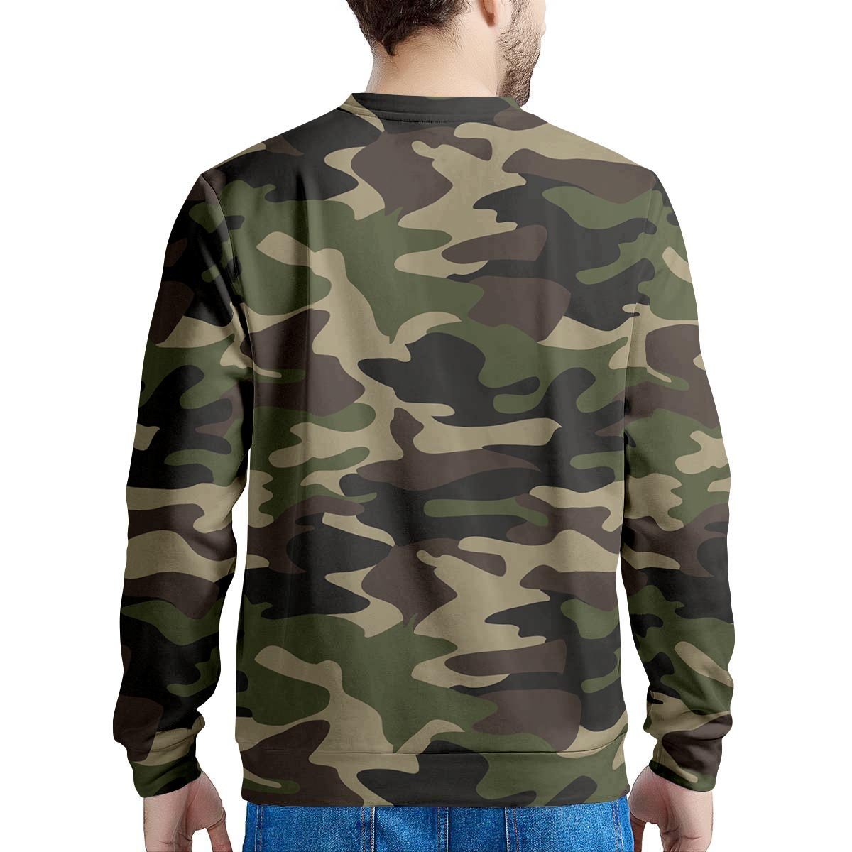 Camo Camouflage Print Men's Sweatshirt-grizzshop