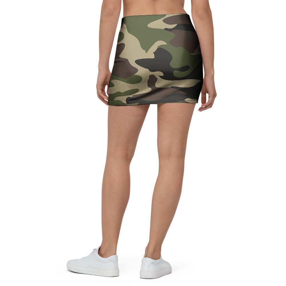 Camo Camouflage Print Mini Skirt-grizzshop