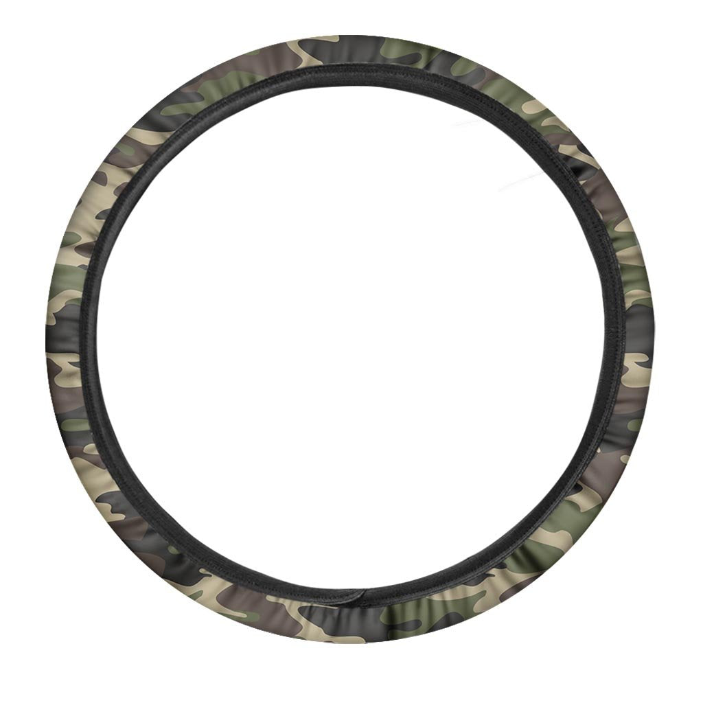 Camo Camouflage Print Steering Wheel Cover-grizzshop