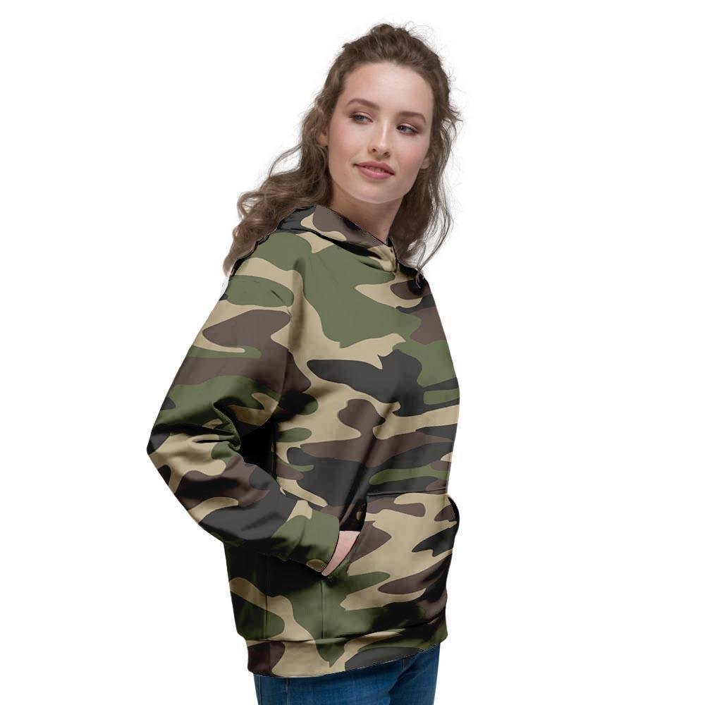 Camo Camouflage Print Women's Hoodie-grizzshop