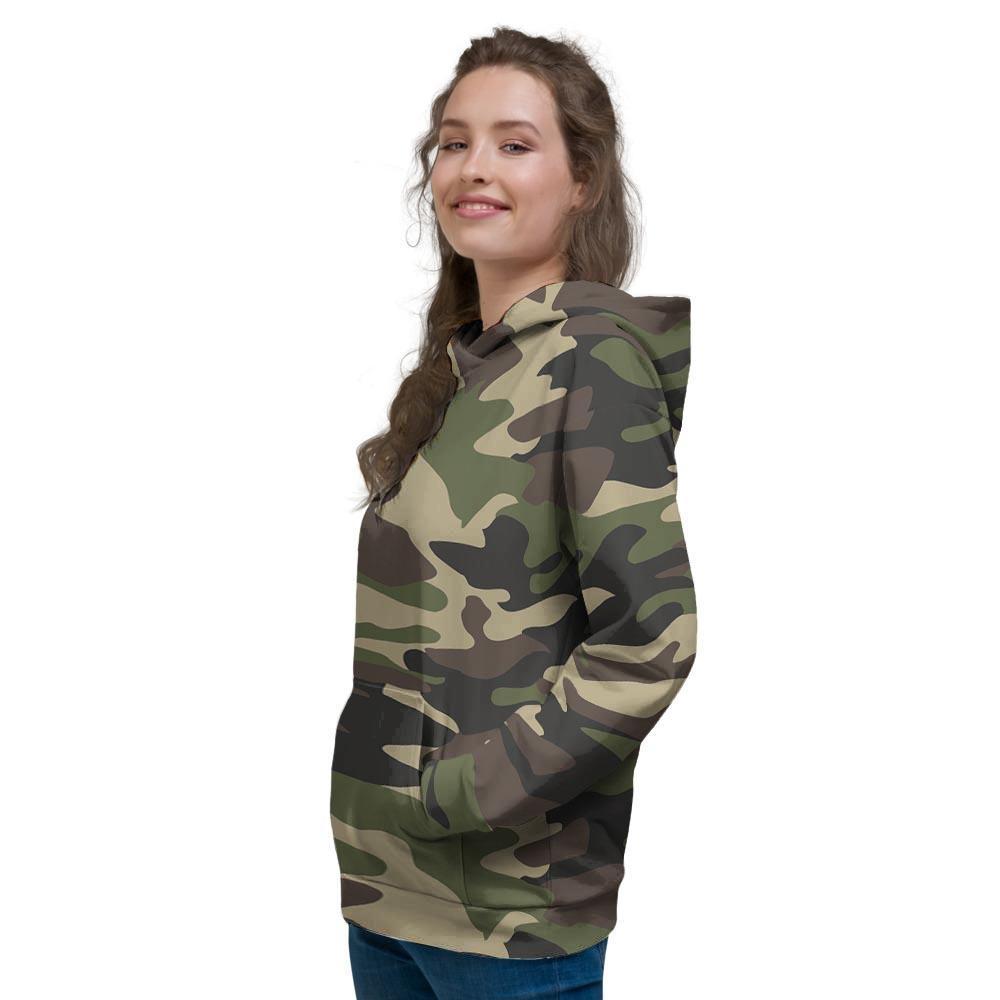 Camo Camouflage Print Women's Hoodie-grizzshop