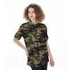 Camo Camouflage Print Women's Short Sleeve Shirts-grizzshop