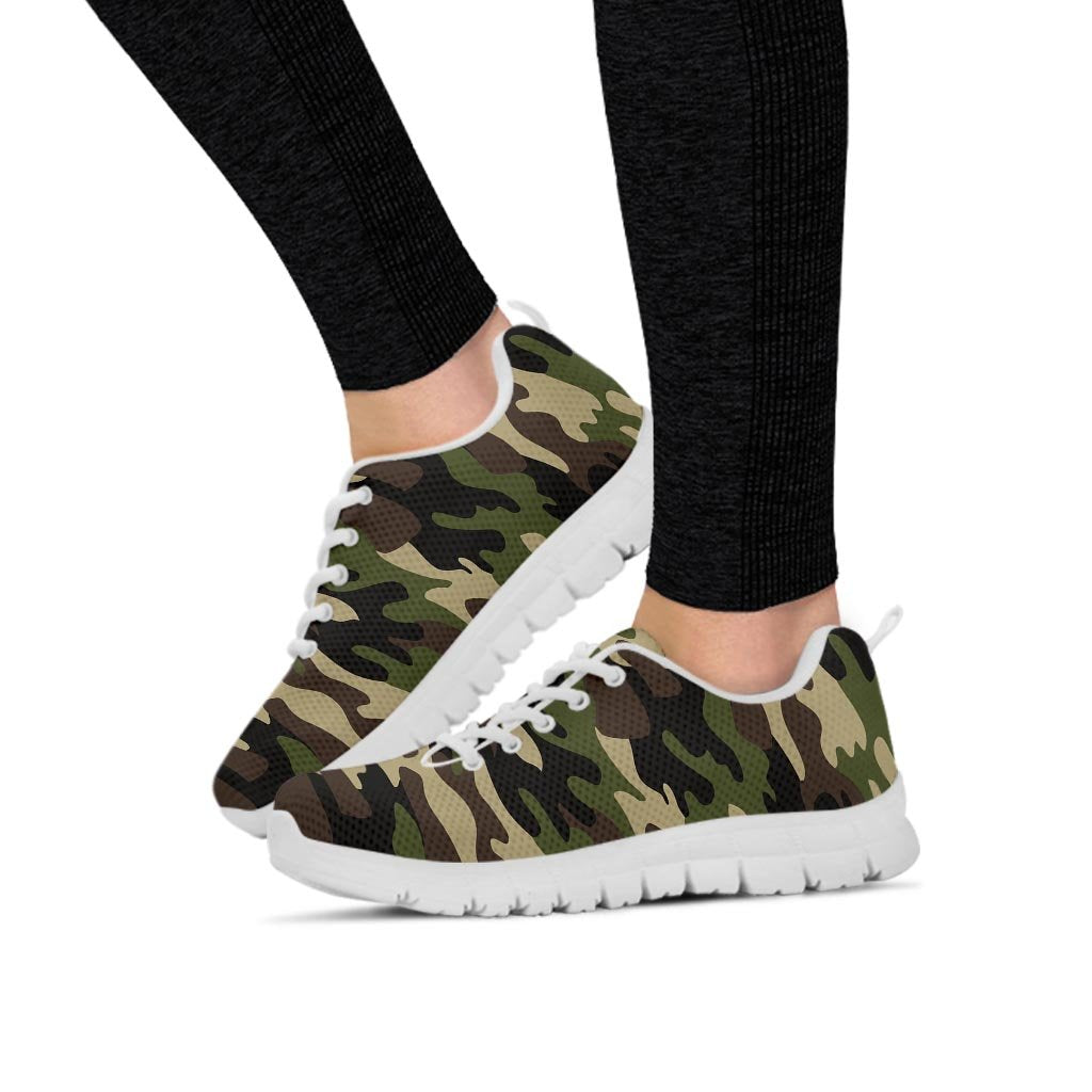 Camo Camouflage Print Women's Sneakers-grizzshop