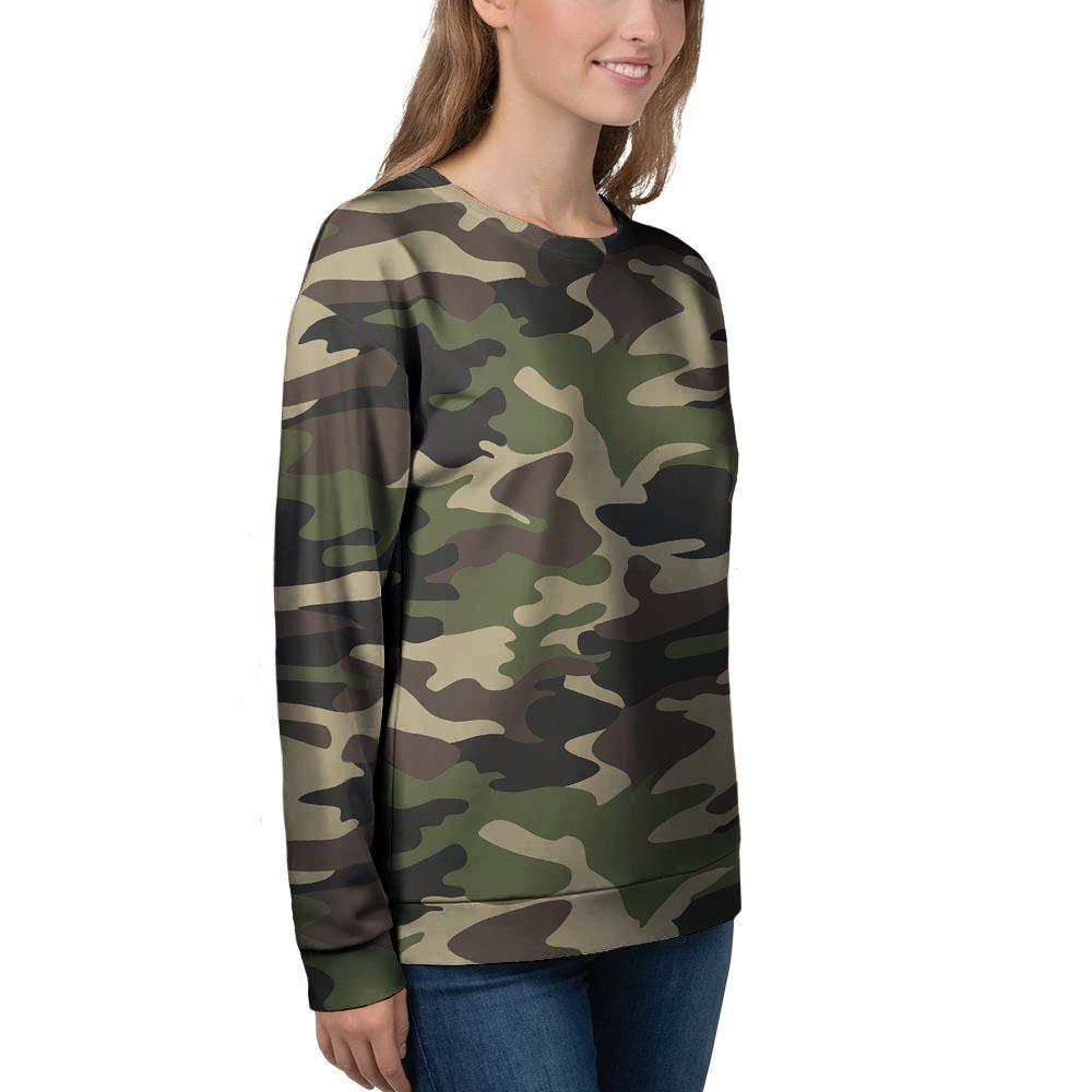 Camo Camouflage Print Women's Sweatshirt-grizzshop