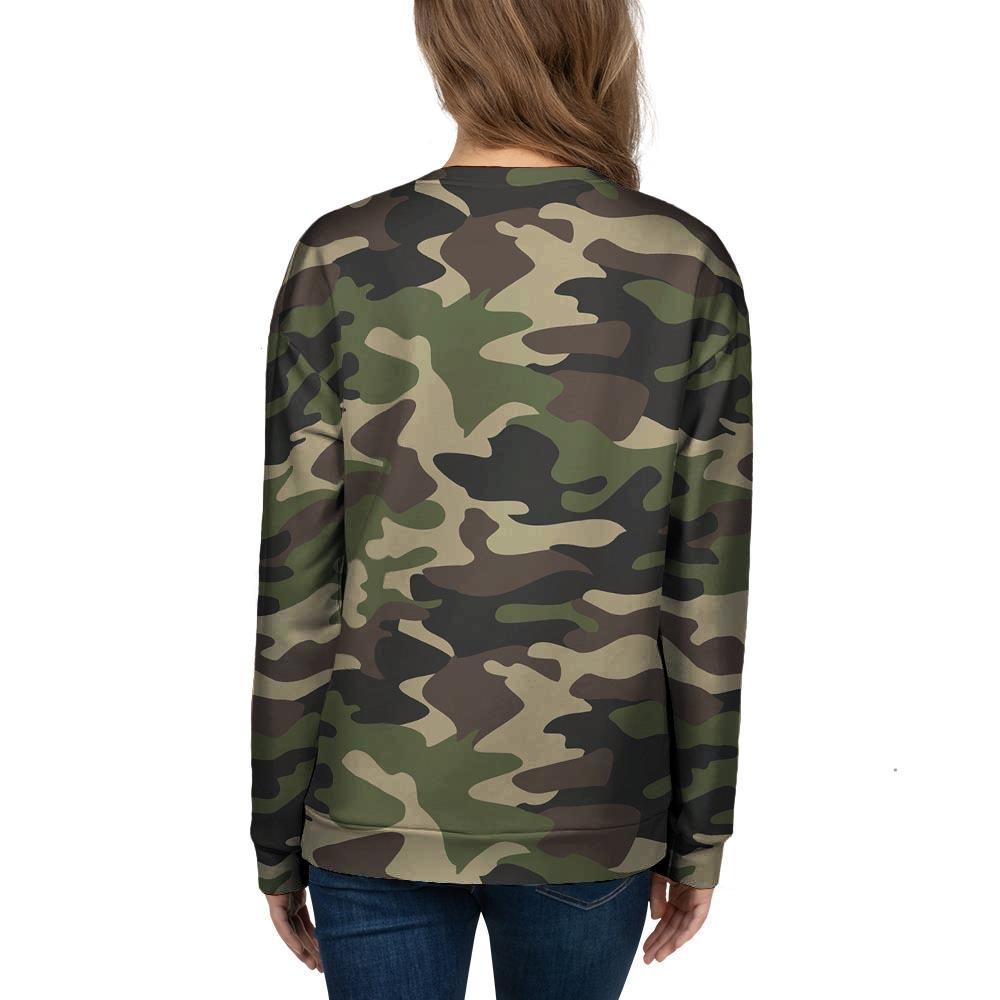 Camo Camouflage Print Women's Sweatshirt-grizzshop