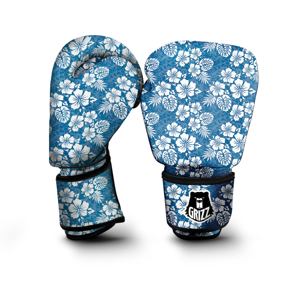 Camo Flower Aloha Hawaiian Print Pattern Boxing Gloves-grizzshop