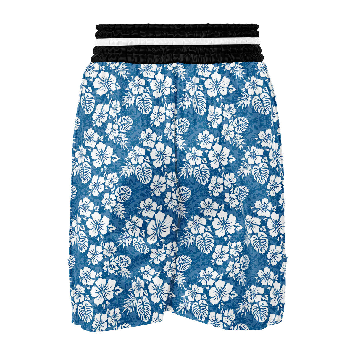 Camo Flower Aloha Hawaiian Print Pattern Boxing Shorts-grizzshop