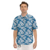 Camo Flower Aloha Hawaiian Print Pattern Men's Short Sleeve Shirts-grizzshop