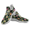 Camo Flower Military Green Print Pattern White Athletic Shoes-grizzshop