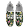 Camo Flower Military Green Print Pattern White Athletic Shoes-grizzshop