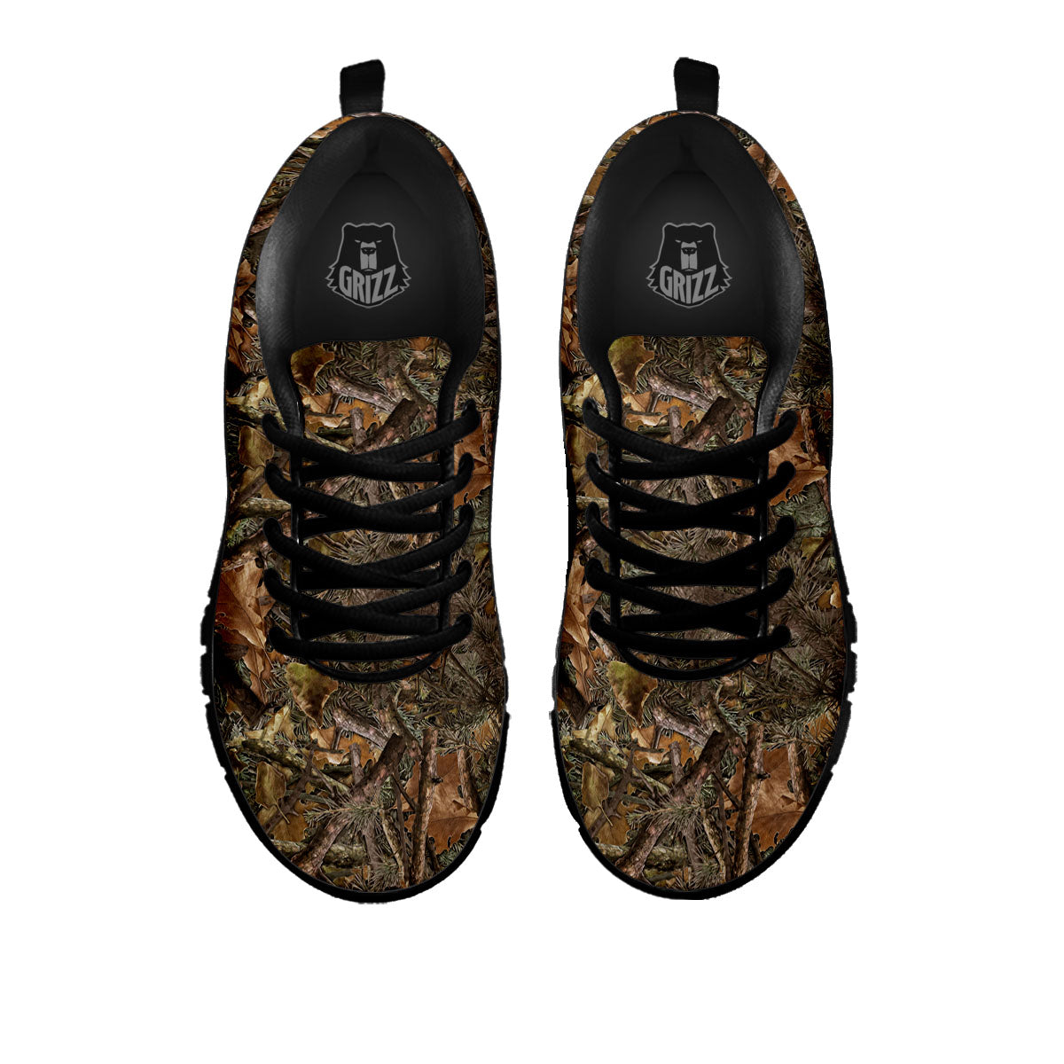 Camo Hunting Print Pattern Black Sneaker-grizzshop