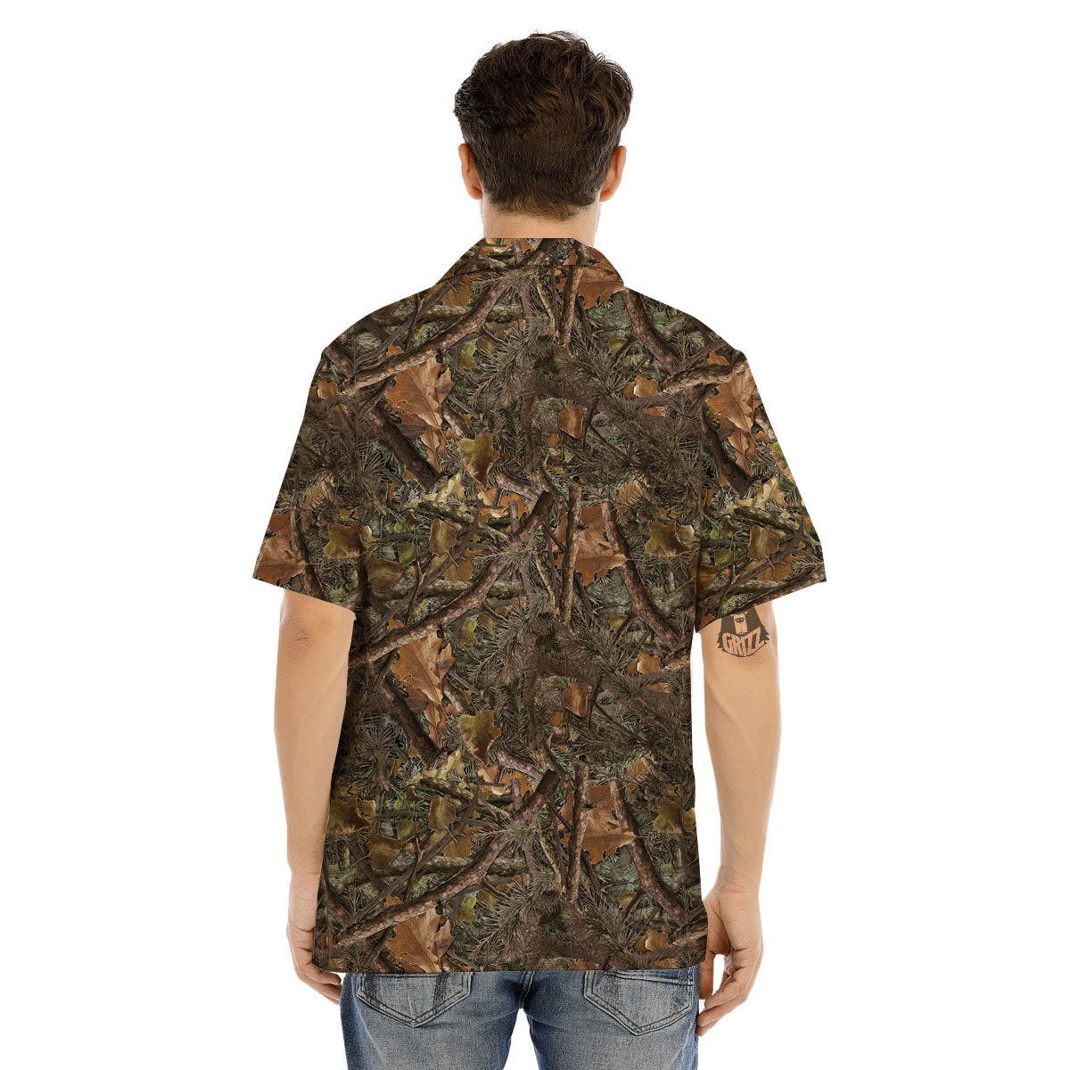 Camo Hunting Print Pattern Men's Hawaiian Shirt-grizzshop