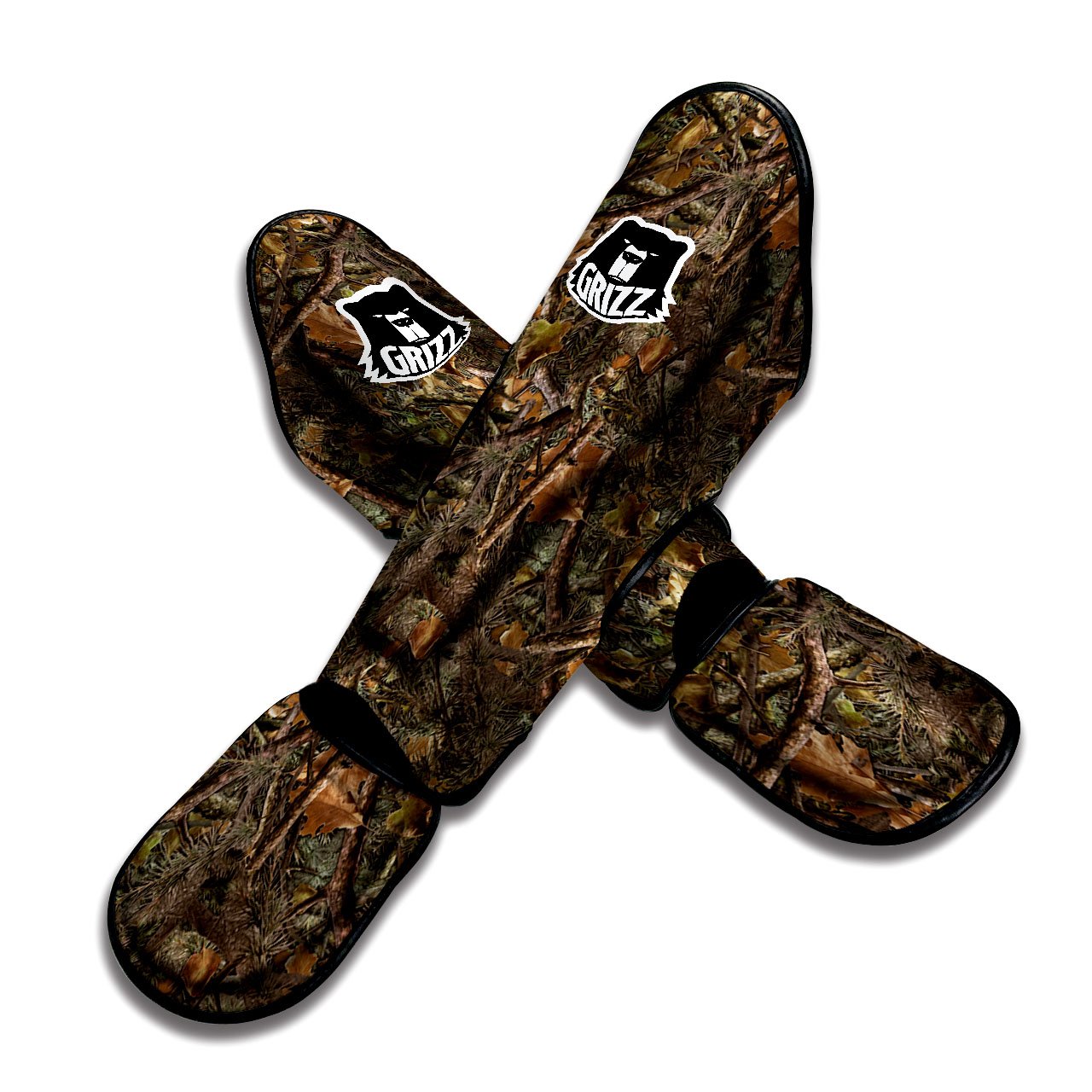 Camo Hunting Print Pattern Muay Thai Shin Guards-grizzshop