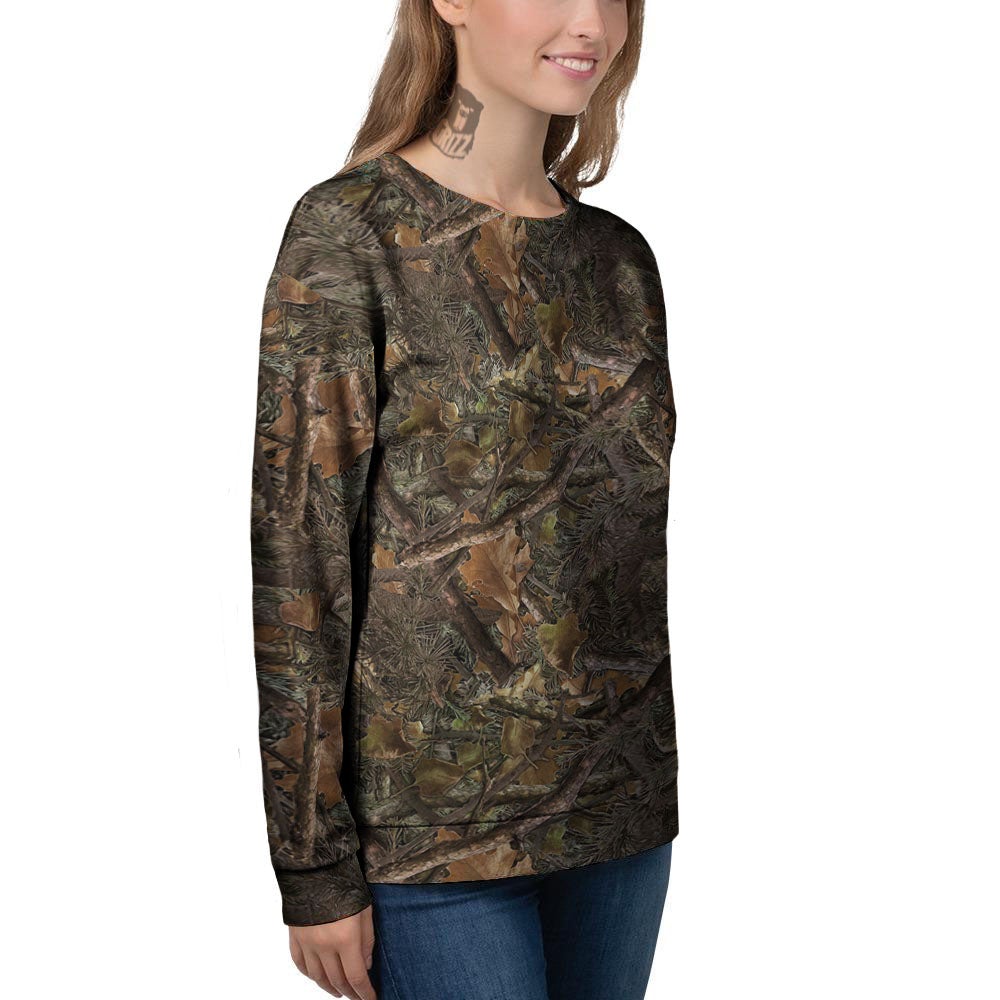 Camo Hunting Print Pattern Women's Sweatshirt-grizzshop