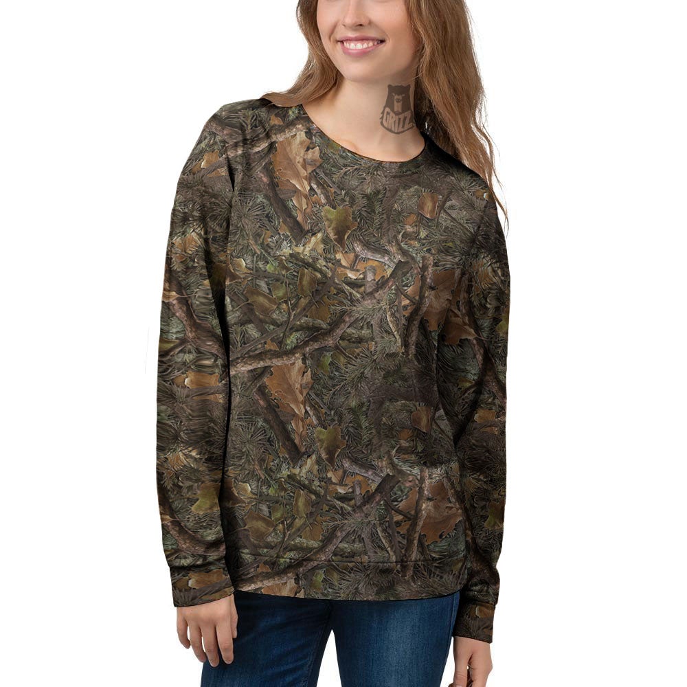 Camo Hunting Print Pattern Women's Sweatshirt-grizzshop