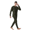 Camouflage Army Green Print Men's Pajamas-grizzshop