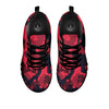 Camouflage Black And Red Print Black Sneaker-grizzshop