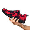 Camouflage Black And Red Print Black Sneaker-grizzshop