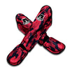 Camouflage Black And Red Print Muay Thai Shin Guards-grizzshop