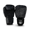 Camouflage Black Print Boxing Gloves-grizzshop