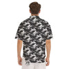 Camouflage Black Wings Print Pattern Men's Short Sleeve Shirts-grizzshop