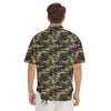 Camouflage Brown And Green Print Men's Short Sleeve Shirts-grizzshop