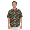 Camouflage Brown And Green Print Men's Short Sleeve Shirts-grizzshop