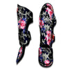 Camouflage Flower Pink Rose Print Muay Thai Shin Guards-grizzshop