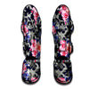 Camouflage Flower Pink Rose Print Muay Thai Shin Guards-grizzshop