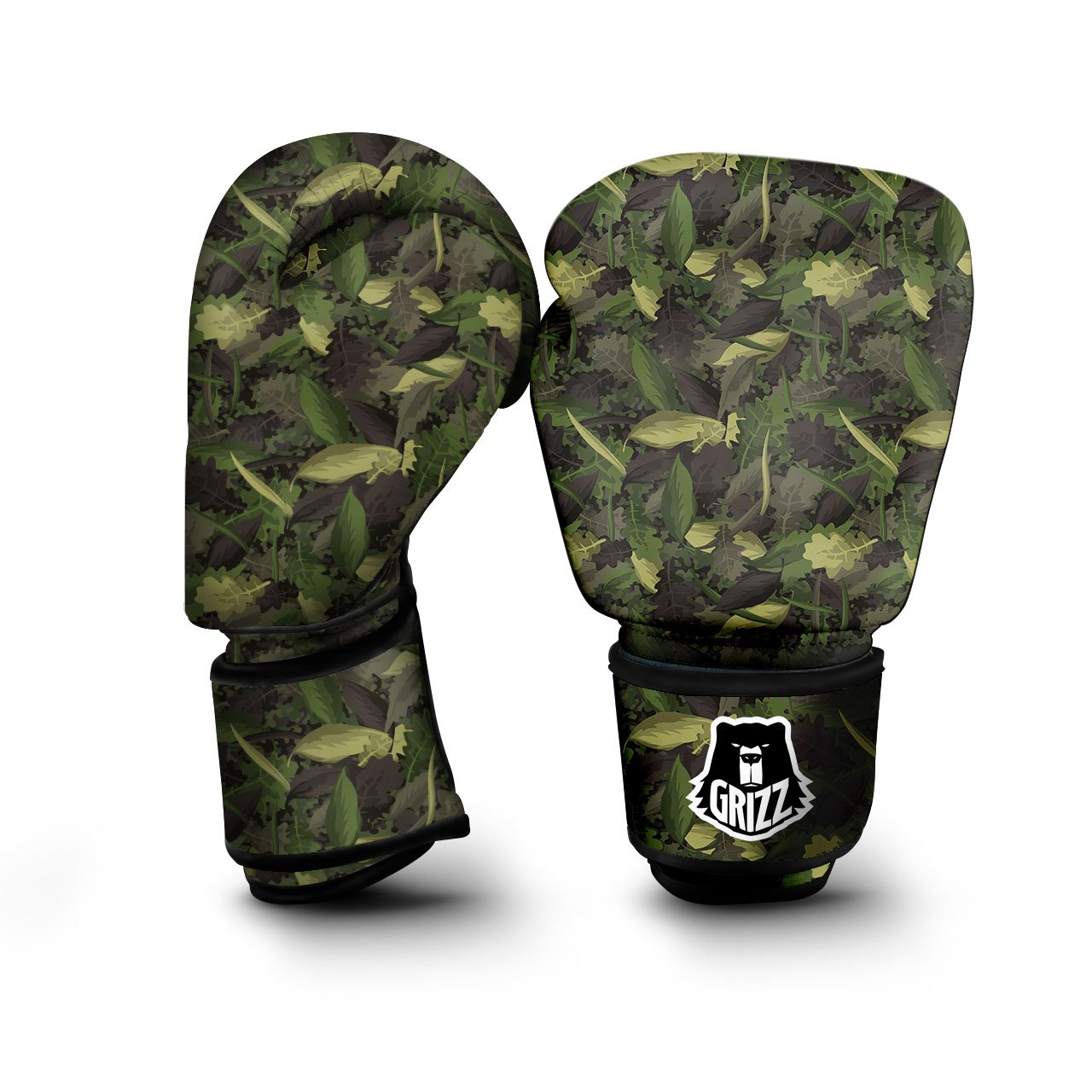 Camouflage Hunting Oak Tree Print Boxing Gloves-grizzshop