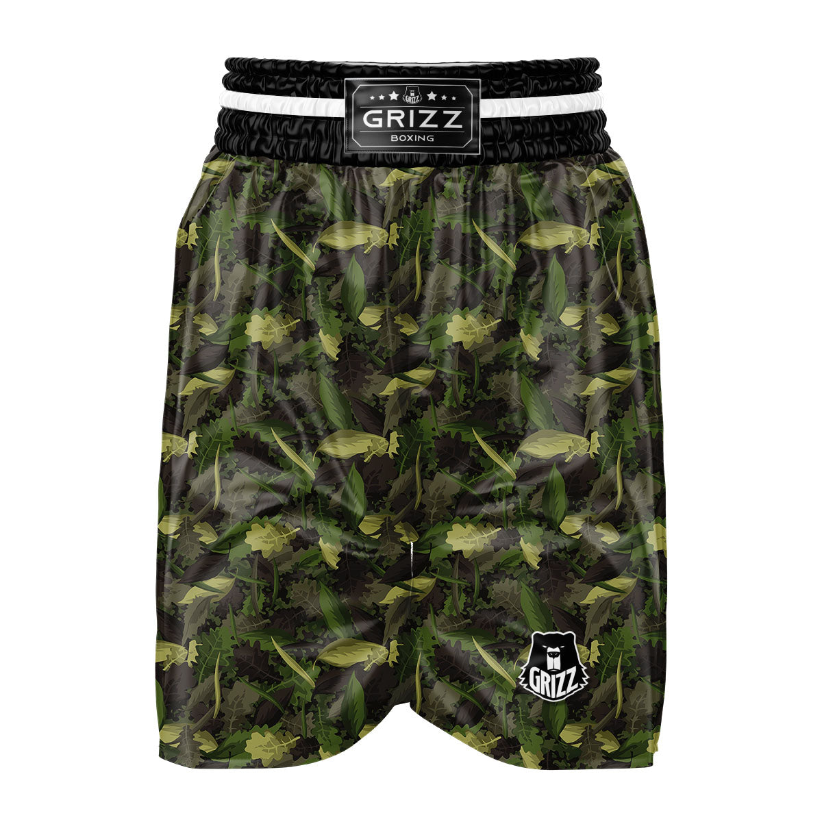 Camouflage Hunting Oak Tree Print Boxing Shorts-grizzshop